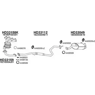 Система выпуска ОГ VENEPORTE JHQP 0S Q1HHPP 330016 2698172 изображение 0