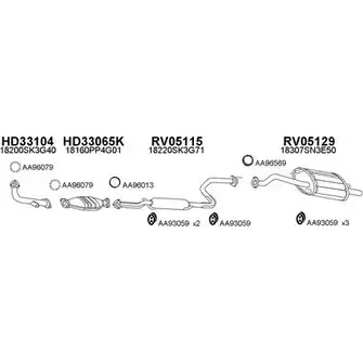 Система выпуска ОГ VENEPORTE 77FO30 2698197 C8 4M9 330041
