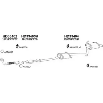 Система выпуска ОГ VENEPORTE 330061 2698214 C4T8ZH EL OIZQM