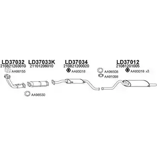Система выпуска ОГ VENEPORTE 6CDZASR 370009 2698260 BM 4VFK