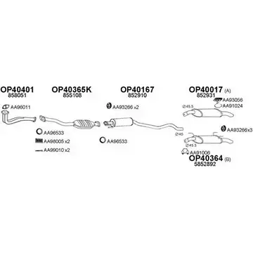 Система выпуска ОГ VENEPORTE 5XV7M 400018 2698283 ET 1Z1