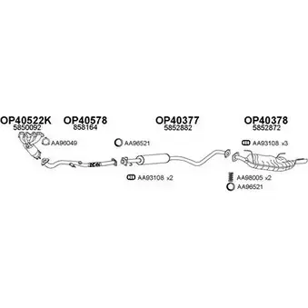 Система выпуска ОГ VENEPORTE 2698411 LT05XF D2VT M 400171