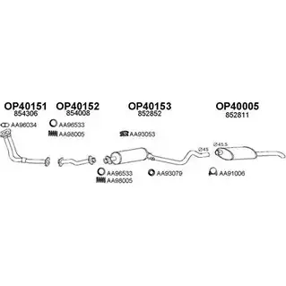 Система выпуска ОГ VENEPORTE 400259 2 FZ45 2698487 84OIEZA