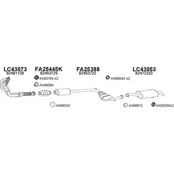 Система выпуска ОГ VENEPORTE SU284 430053 2698829 H RD9J изображение 0