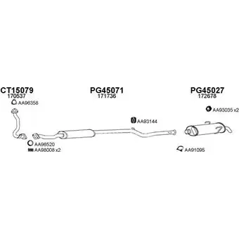 Система выпуска ОГ VENEPORTE ZY 41696 2698889 450011 JPJFCUW
