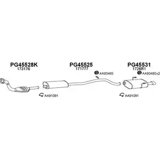 Система выпуска ОГ VENEPORTE QUGGK7 450134 CW3 MJ 2698983 изображение 0