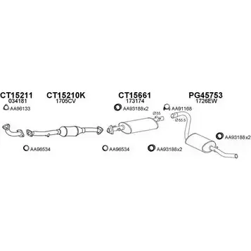 Система выпуска ОГ VENEPORTE R9NQY4W 450421 2699202 ED4 EP