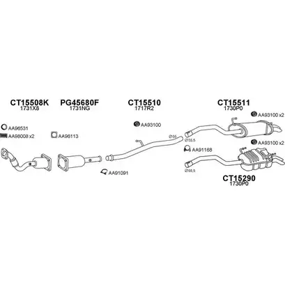 Система выпуска ОГ VENEPORTE 2699212 YTPK8 450444 DCZK V9M изображение 0