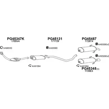 Система выпуска ОГ VENEPORTE RYO2 PJO E6MEX7 2699243 450483