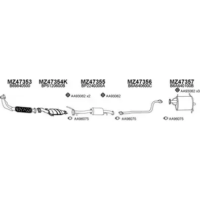 Система выпуска ОГ VENEPORTE RF2EUT 2699601 OPZ HIW 470070