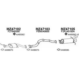 Система выпуска ОГ VENEPORTE M92 98P 470092 2699622 V2A7800 изображение 0
