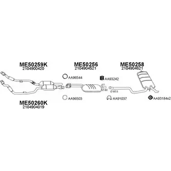 Система выпуска ОГ VENEPORTE HV8HNDF 500092 2699709 FZ UA392 изображение 0