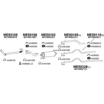 Система выпуска ОГ VENEPORTE 7010UJR 500212 NZN ZXC 2699811 изображение 0