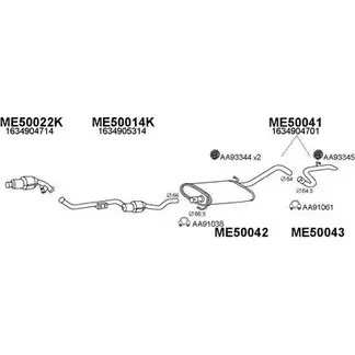 Система выпуска ОГ VENEPORTE P I37QPR 500227 2699826 UV4W1Y