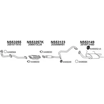 Система выпуска ОГ VENEPORTE 2699877 9YJUE 7I AES6M 530020