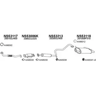Система выпуска ОГ VENEPORTE 530138 ZF4X2 2 A30WOVT 2699992
