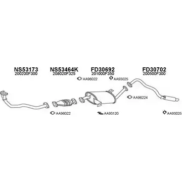 Система выпуска ОГ VENEPORTE 64M76F 70P7 2Z 2700019 530165 изображение 0