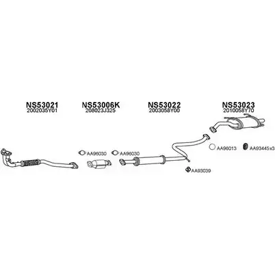 Система выпуска ОГ VENEPORTE 530180 2700034 1QD V7Z G0877ML изображение 0