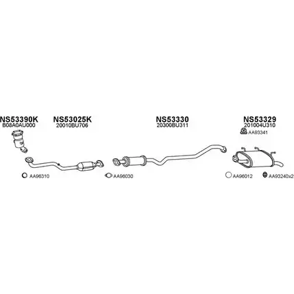 Система выпуска ОГ VENEPORTE OB8 7B1U HMN4H 530183 2700037 изображение 0