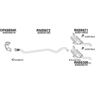 Система выпуска ОГ VENEPORTE 550139 6WZ1 U3L MJ31QE3 2700194
