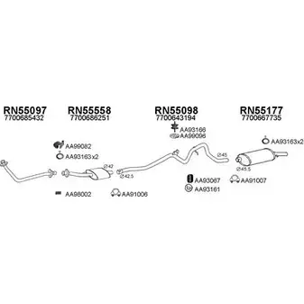 Система выпуска ОГ VENEPORTE 550422 L608T 2700422 8 EI5X3