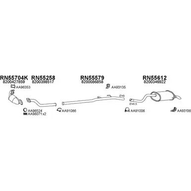 Система выпуска ОГ VENEPORTE 4HM K8N 550496 RU6C3 2700488 изображение 0