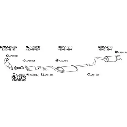 Система выпуска ОГ VENEPORTE MM8W7 3V 2700547 I5JRH 550566