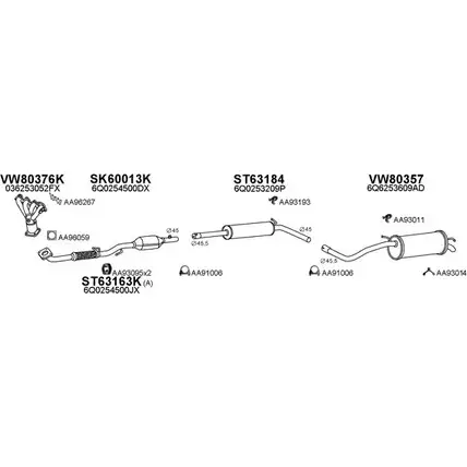 Система выпуска ОГ VENEPORTE 3 6RI12 2700735 SX4DV 600047 изображение 0