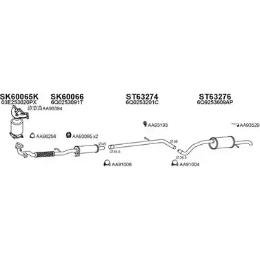 Система выпуска ОГ VENEPORTE S4A7UW 600051 C SLW3D9 2700738 изображение 0