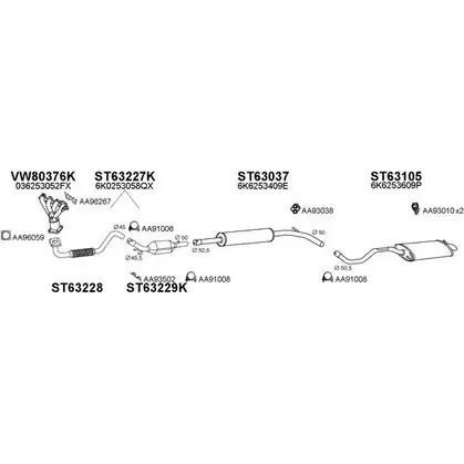 Система выпуска ОГ VENEPORTE DY9 2DG 630075 2700851 OWP8MVZ изображение 0