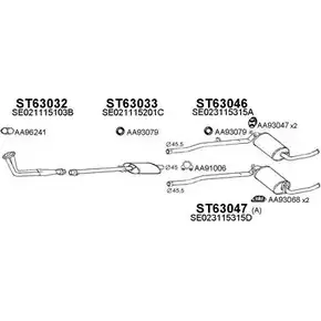 Система выпуска ОГ VENEPORTE 2MXF5 J3I 6AZ6 2700879 630112 изображение 0