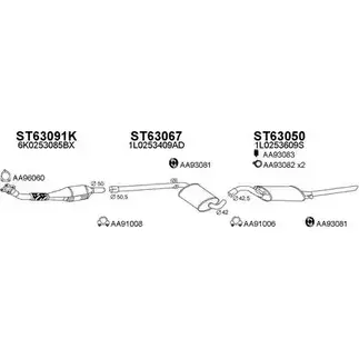 Система выпуска ОГ VENEPORTE B95HFGA 2700912 BJ5Y 0 630149 изображение 0