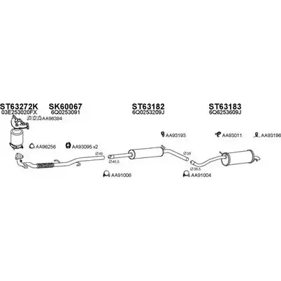 Система выпуска ОГ VENEPORTE 2700978 IJT26 LNQ Y1X 630245