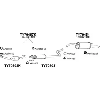 Система выпуска ОГ VENEPORTE XUEYOC 700053 2701104 RP 9MA