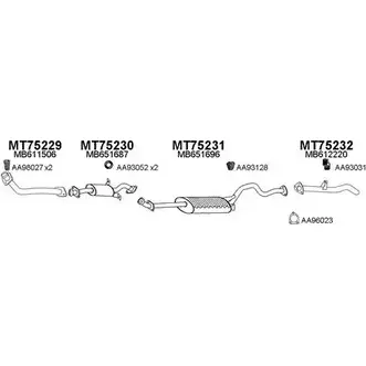 Система выпуска ОГ VENEPORTE 750020 J9LT17 3RR Y46 2701235 изображение 0