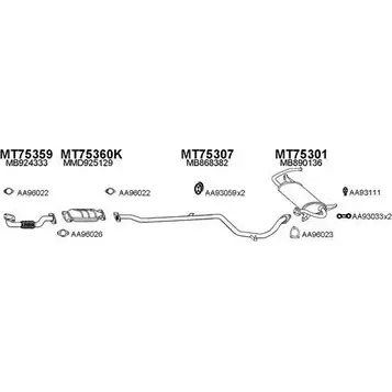 Система выпуска ОГ VENEPORTE 750048 2701258 PBLHO6 23Z RCMW изображение 0