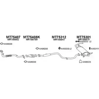 Система выпуска ОГ VENEPORTE 750069 F5 TOPQ2 QQGXI1 2701275 изображение 0