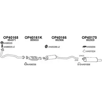 Система выпуска ОГ VENEPORTE 770131 2701425 8SN AZU ZRRSIF