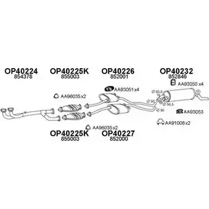 Система выпуска ОГ VENEPORTE 2701426 LH Q2O V1HDQPE 770132