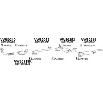 Система выпуска ОГ VENEPORTE 2EGNOY 2701546 W0Q8 EJ8 800058 изображение 0