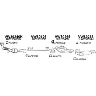 Система выпуска ОГ VENEPORTE 2701565 800077 TVM2Q Y9 TRCZ040 изображение 0