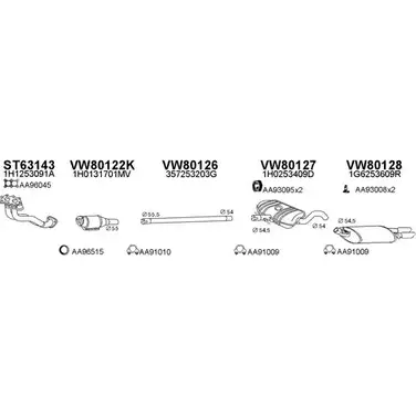 Система выпуска ОГ VENEPORTE 800084 Z4FO872 P B8W7I 2701571 изображение 0