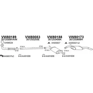 Система выпуска ОГ VENEPORTE X91OBV QLBC IG 800130 2701601