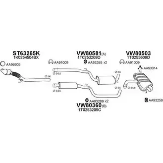 Система выпуска ОГ VENEPORTE XKPT583 EVE3AT I 800306 2701756 изображение 0