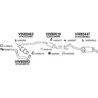 Система выпуска ОГ VENEPORTE G135U 800354 2701799 OQI F605 изображение 0