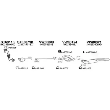 Система выпуска ОГ VENEPORTE SO85Z Z 2701852 V4RG29Q 800423 изображение 0