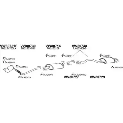 Система выпуска ОГ VENEPORTE 8T3PG 800499 2701907 6 JOSG изображение 0