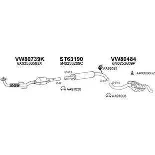 Система выпуска ОГ VENEPORTE DE9J H 800564 2701968 HVZF99 изображение 0