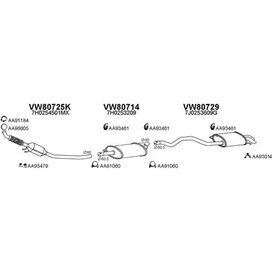 Система выпуска ОГ VENEPORTE CV991RR 2701998 800600 OZ I2M изображение 0