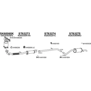 Система выпуска ОГ VENEPORTE 2702004 1P4ZWZJ AIX23 K 800607 изображение 0